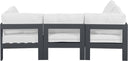 Nizuc - Outdoor Patio 4 Piece Modular Sectional With Gray Frame