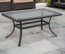 Metal Outdoor Chat Table - Black