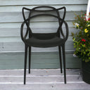 Heavy Duty Plastic Indoor Outdoor Dining Chair - Black