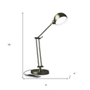 LED Adjustable Desk Lamp - Shiny Satin Brass