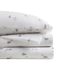 Cozy Cotton Flannel - Printed Sheet Set - Gray Skiers