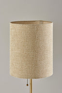 Marble And Metal Table Lamp With Beige Drum Shade - Black And Gold - HomeRoots - Table Lamps - Elite Enclave Home
