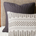 Rhea - Comforter Mini Set - Ivory / Charcoal