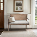 Willshire - Settee - Beige / Reclaimed Natural - Madison Park - Settees - Elite Enclave Home