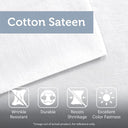 Pebble Beach - 7 Piece Cotton Sateen Comforter Set - Aqua