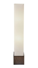 Rattan Lantern Floor Lamp With Long White Rectangular Shade - Brown / White - HomeRoots - Floor Lamps - Elite Enclave Home