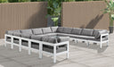 Nizuc - Outdoor Patio 13 Piece Modular Sectional With White Frame