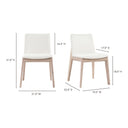 Deco - Oak Dining Chair (Set of 2) - Cream White - Moe's Home Collection - Chair Sets - Elite Enclave Home
