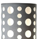 Steel Novelty Floor Lamp With Drum Shade - Silver / Gray And White - HomeRoots - Floor Lamps - Elite Enclave Home