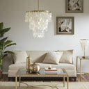 Isla - Capiz Chandelier - White - INK+IVY - Chandeliers - Elite Enclave Home