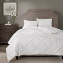 1000 Thread Count Cotton Rich - Rich Diamond Quilting Down Alternative Full Comforter - White
