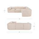Matina - Classic L Modular Sectional - Oatmeal - Moe's Home Collection - Stationary Sectionals - Elite Enclave Home