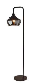 Task Floor Lamp With Black Bowl Shade - Black - HomeRoots - Floor Lamps - Elite Enclave Home