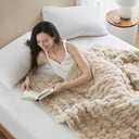 Ruched Fur - Throw - Tan - Madison Park - Throws - Elite Enclave Home