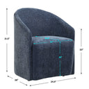 Harbor - Dining Chair - Dark Blue - Uttermost - Arm Chairs- Elite Enclave Home