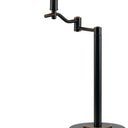Metal Swing Arm Table Lamp With Off - White Empire Shade - Bronze - HomeRoots - Table Lamps - Elite Enclave Home