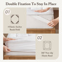 Cloud Soft - California King Overfilled Hypoallergenic Down Alternative Waterproof Mattress Pad - White