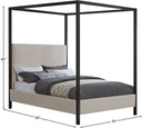 James - Bed - Meridian Furniture - Canopy Beds - Elite Enclave Home