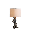 Blear in a Tree Table Lamp With Beige Shade - Black