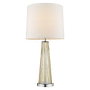 Glass Buffet Lamp With Off-White Empire Shade - Champagne