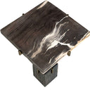 Rowman - Petrified Wood Accent Table - Bronze - Uttermost - Accent Tables- Elite Enclave Home