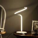 Curvy Spiral LED Table Lamp - White