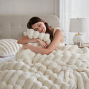Jasmine - Full/Queen Ultrasoft Ribbed Comforter Set - Ivory