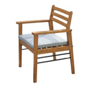 Dining Chair With Metal Supports - Light Wood