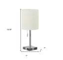 Metal Candlestick USB Table Lamps With Ivory Drum Shade (Set of 2) - Silver - HomeRoots - Lamp Sets - Elite Enclave Home