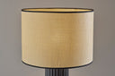 Ceramic Cylinder Table Lamp With Beige Drum Shade - Black - HomeRoots - Table Lamps - Elite Enclave Home