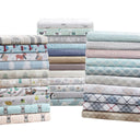 Cozy Flannel - King Sheet Set - Pink / Gray Snowflakes