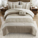 Sutherland - King Comforter 5 Piece Set - Taupe - Woolrich - Comforters & Sets - Elite Enclave Home
