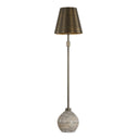 Jaycee - Dark Travertine Buffet Lamp - Brass / Gold / Gray