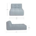 Sunseeker - Outdoor Chaise - Light Blue - Moe's Home Collection - Chaises - Elite Enclave Home