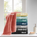 Adrien - Super Soft Cotton Quick Dry Bath Towel 6 Piece Set - Black