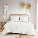 Lucy - Clip Jacquard Full Comforter Set - Ivory