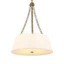 Andalucia - 4 Light Drum Pendant - Gold / White - Uttermost - Pendant Lighting- Elite Enclave Home