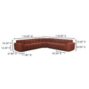 Roman - L - Shaped Sectional - Red - Moe's Home Collection - Stationary Sectionals - Elite Enclave Home
