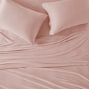 Blend Jersey Knit - 4 Piece Queen All Season Sheet Set - Blush