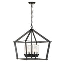 Evanston - 4 Light Indoor-Outdoor Pendant - Black