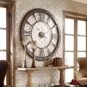 Uttermost Ronan Wall Clock Large Dark Brown – oversized dark rustic bronze finish with rust gray frame