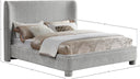 Penny - Chenille Fabric Bed - Meridian Furniture - Upholstered Beds - Elite Enclave Home