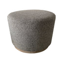 Zoe - Oval Accent Ottoman - Navy / Beige - Chapel Hill - Upholstered Ottomans - Elite Enclave Home