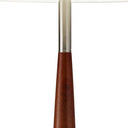 Solid Wood Traditional Shaped Floor Lamp With Drum Shade - White