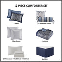 Aubrey - California King Complete Bed (Set of 12) - Navy