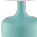 Metal Bedside Table Lamp With White Shade - Blue