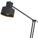 Adjustable Traditional Shaped Floor Lamp With Black Dome Shade - Black - HomeRoots - Floor Lamps - Elite Enclave Home