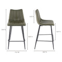 Alibi - Counter Stool (Set of 2) - Dark Green - Moe's Home Collection - Stool Sets - Elite Enclave Home