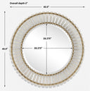 Denali - Textured Glass Round Mirror