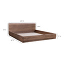 Round Off - Queen Bed - Natural Walnut - Moe's Home Collection - Slat Beds - Elite Enclave Home